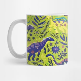 Delightful Dinosaurs in Enchanted Garden Pattern Mug